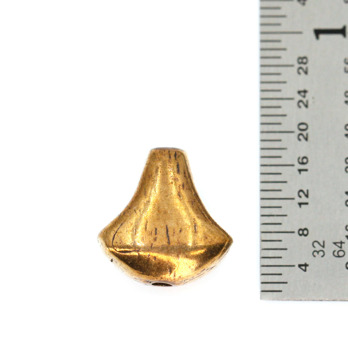(bzbd018) Smooth Triangular Bronze Bead