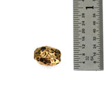 (bzbd021-9484) Solid Bronze Textured Fat Barrel Bead
