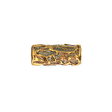 (bzbd022-9486) Bronze Freeform Texture, Tube Bead