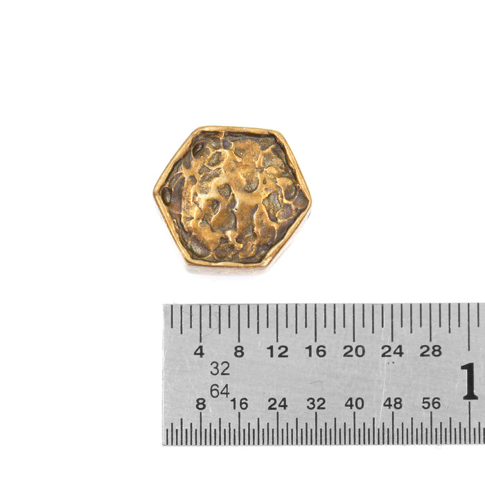 (bzbd103) Bronze Hexagonal Bead
