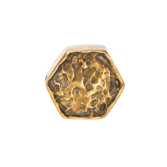 (bzbd103) Bronze Hexagonal Bead