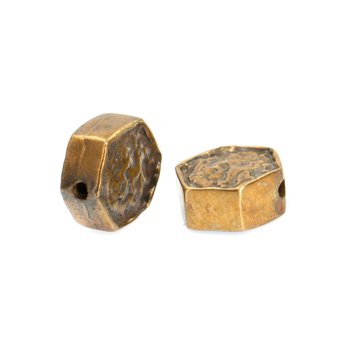 (bzbd103) Bronze Hexagonal Bead