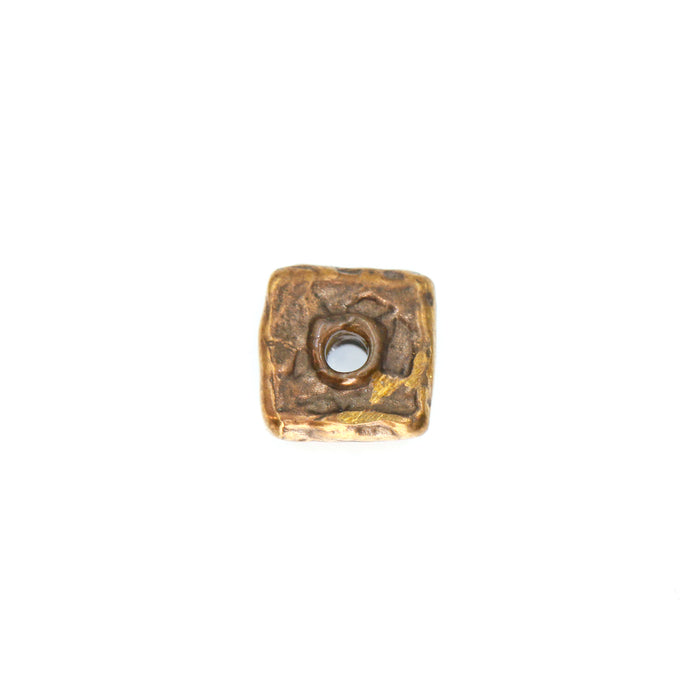 (bzbd027) Small Solid bronze Square Spacer Bead