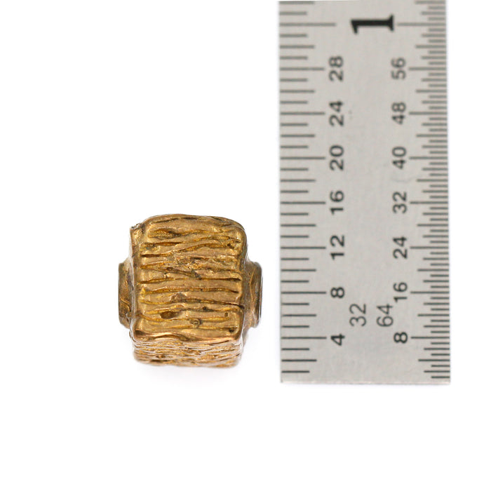 (bzbd030) Heavy Bronze 9mm Textured Cube