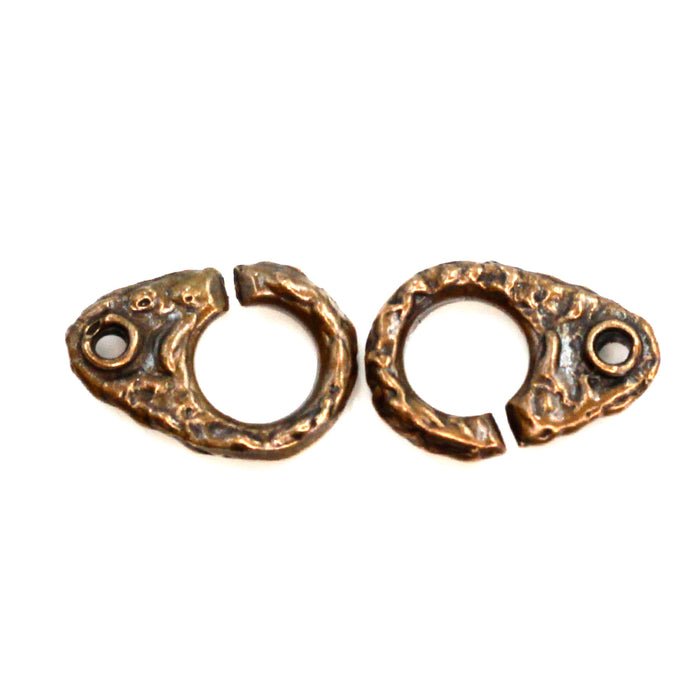 (bzc016-9671) Textured Split Ring Clasp