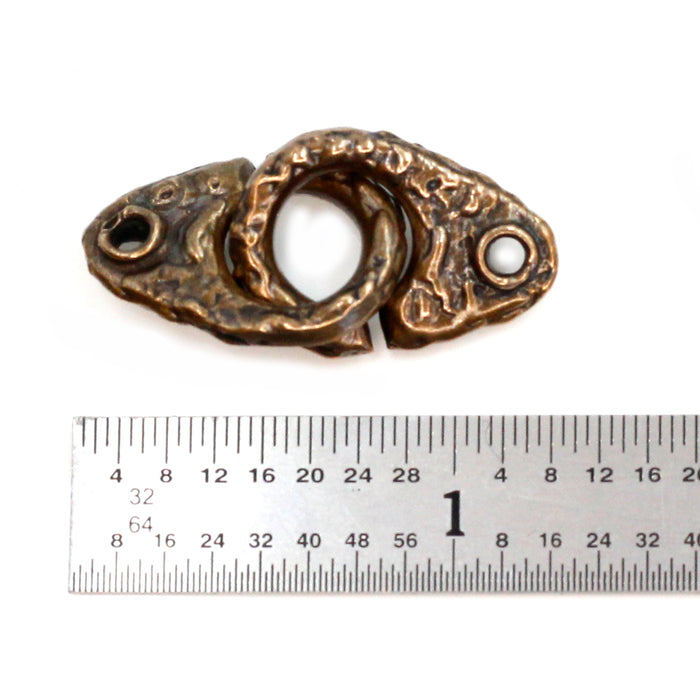 (bzc016-9671) Textured Split Ring Clasp