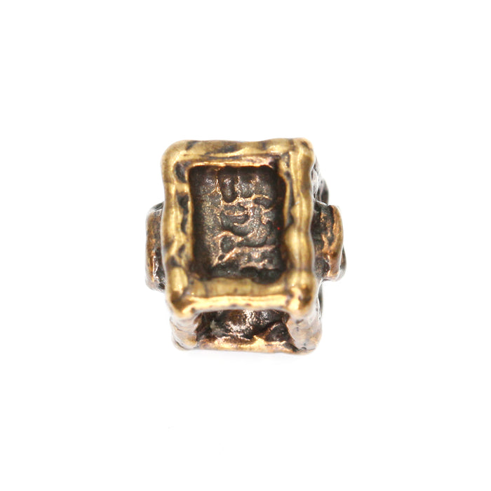 (bzbd037) Handmade Bronze Square Bead