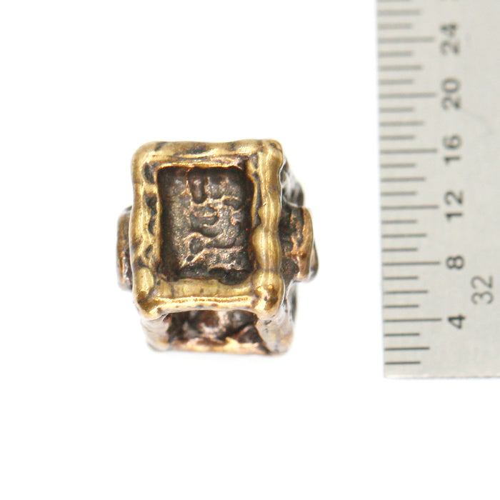 (bzbd037) Handmade Bronze Square Bead