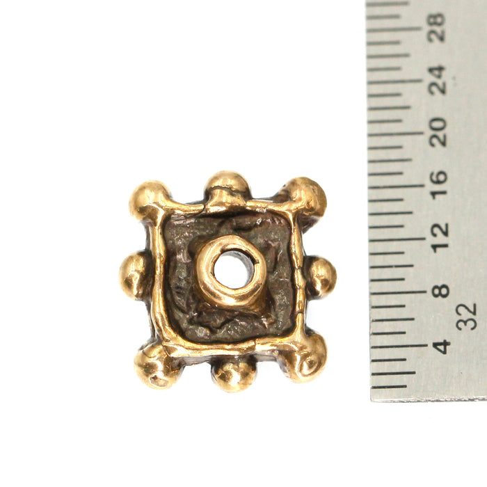 (bzbd038) Solid Bronze Spacer Bead