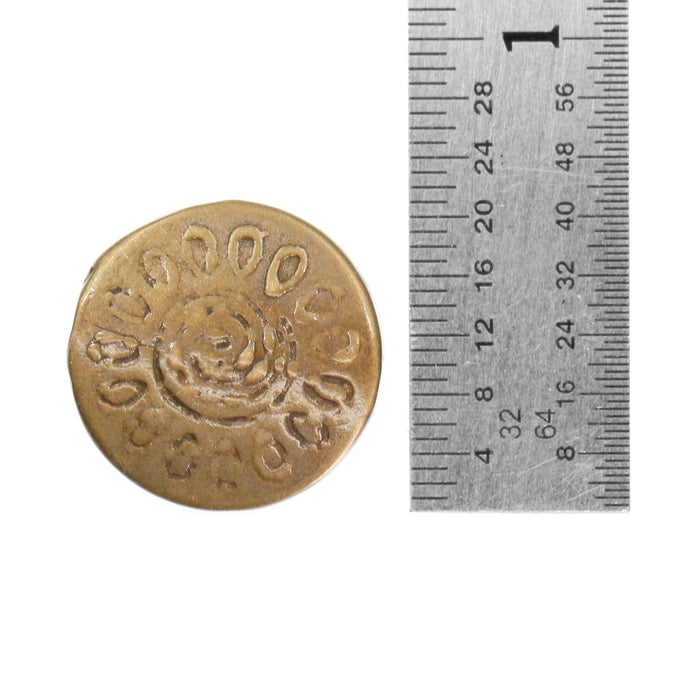 (bzbd039) Bronze Flat Sun Bead