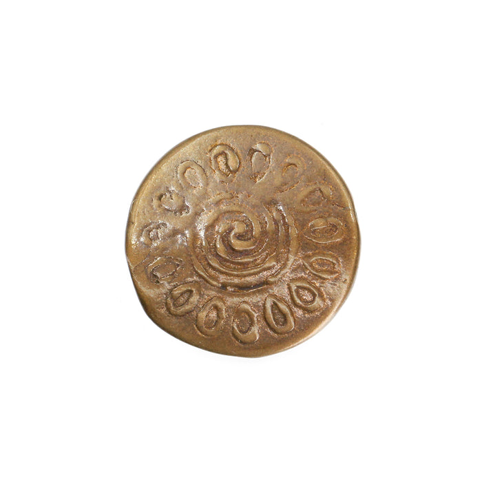 (bzbd039) Bronze Flat Sun Bead