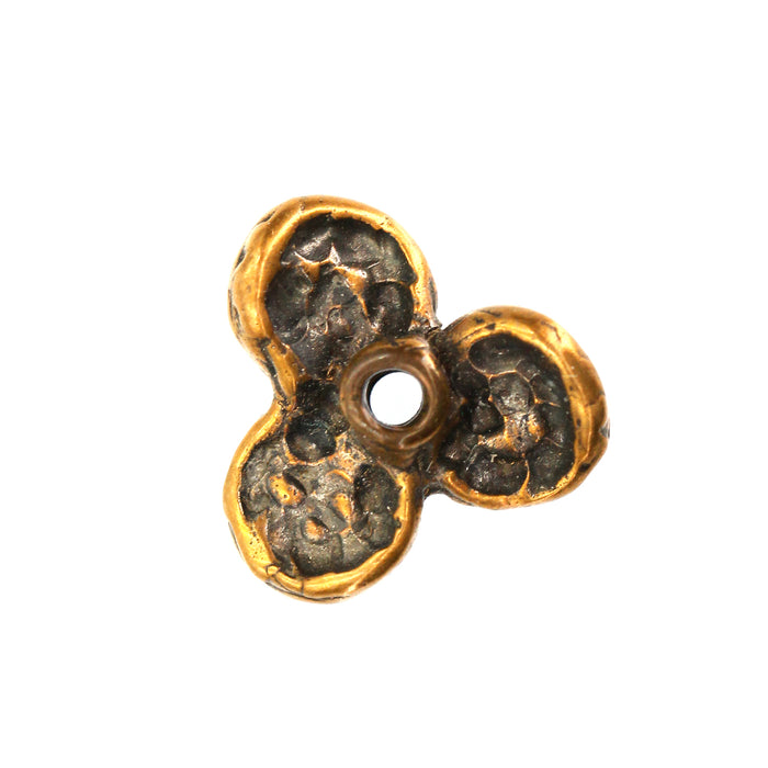 (bzbd045) Bronze Flower Petal Bead