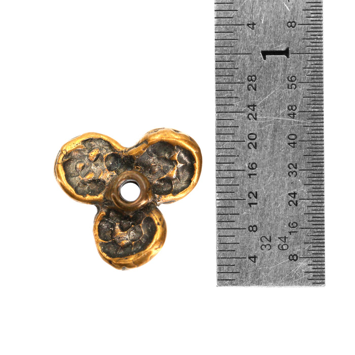 (bzbd045) Bronze Flower Petal Bead