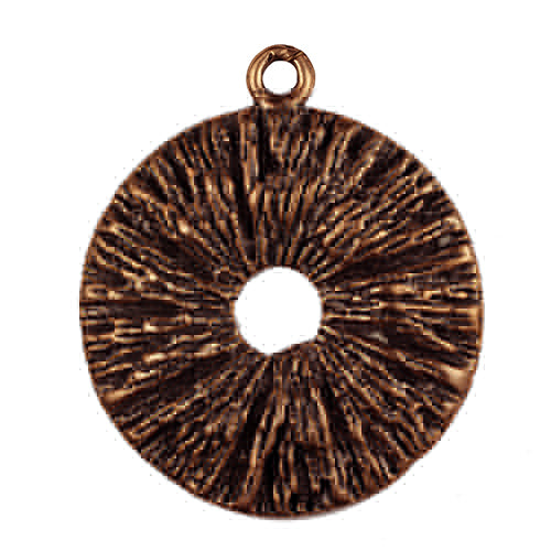Bronze Textured Round Pendant