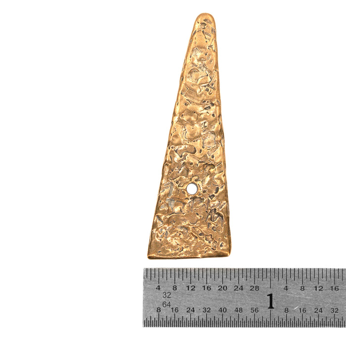 (bzbd047) Large 49mm Bronze Flat Shard Bead