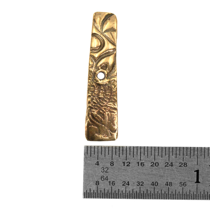 (bzbd050) Flat Bronze Bead