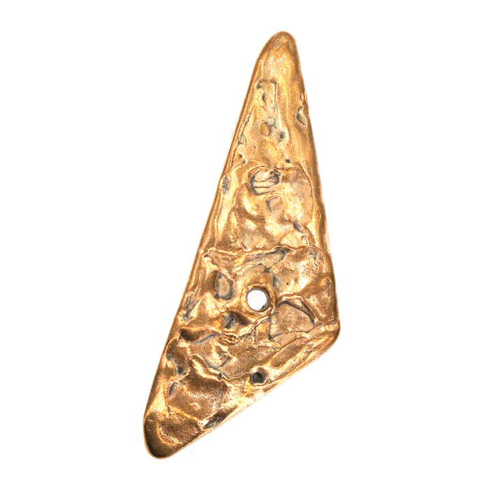 (bzbd080) Handmade Solid Triangular Bronze Bead Shard