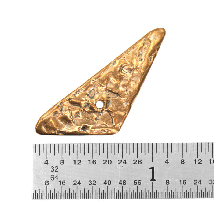 (bzbd080) Handmade Solid Triangular Bronze Bead Shard