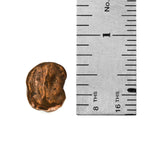(bzbd054-9770) Bronze Flat Bean Bead