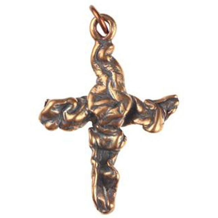 (bzp037) Bronze free form heavy 54mm cross