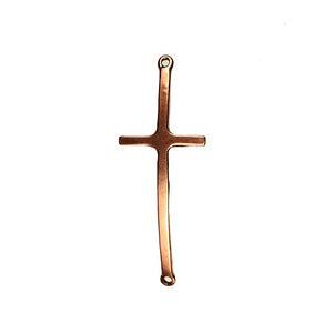 Bronze solid cross link - slightly arched
