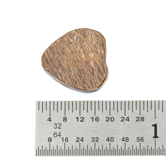 (bzbd102) Bronze Texture Heart Bead
