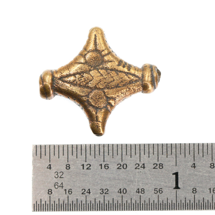 (bzbd066) Bronze 4-Point Star Bead