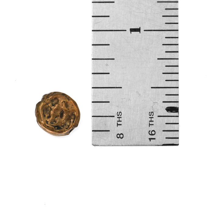 (bzbd143) Bronze Textured Round Bead