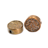 (bzbd105-9901) Bronze 13mm Coin Bead