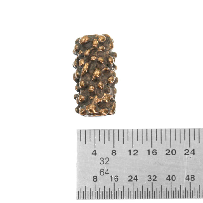 (bzbd108) Bronze Mini-Knobby Texture Tube Bead