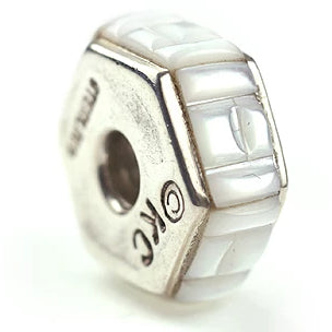 Inlay Hexagon 8 mm x 18 mm White Mother of Pearl