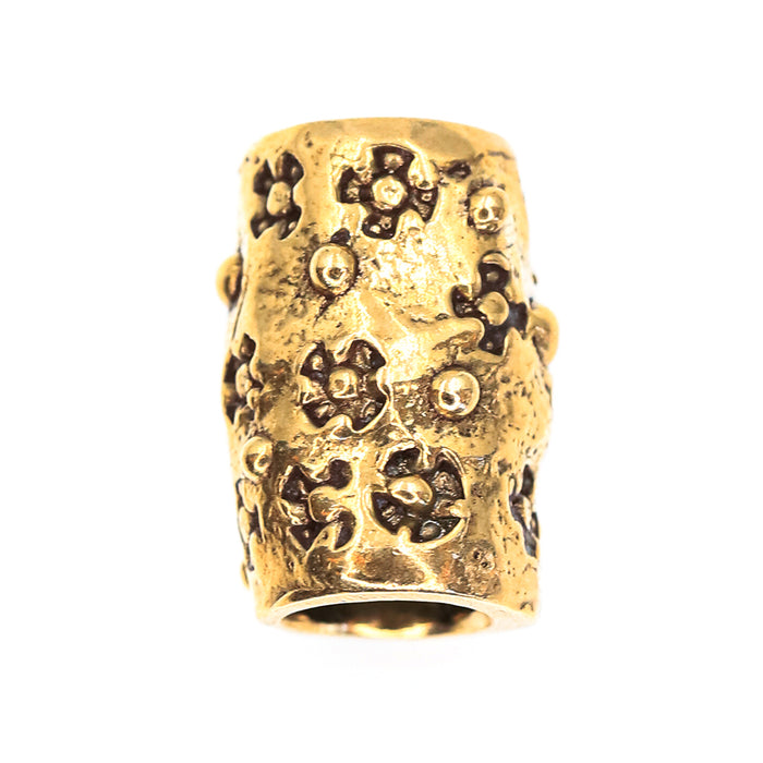 (bzbd158-N0270) Bronze Tube with Pattern