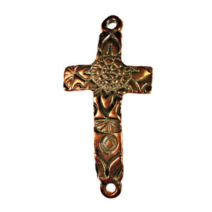 Bronze Cross with Floral Pattern