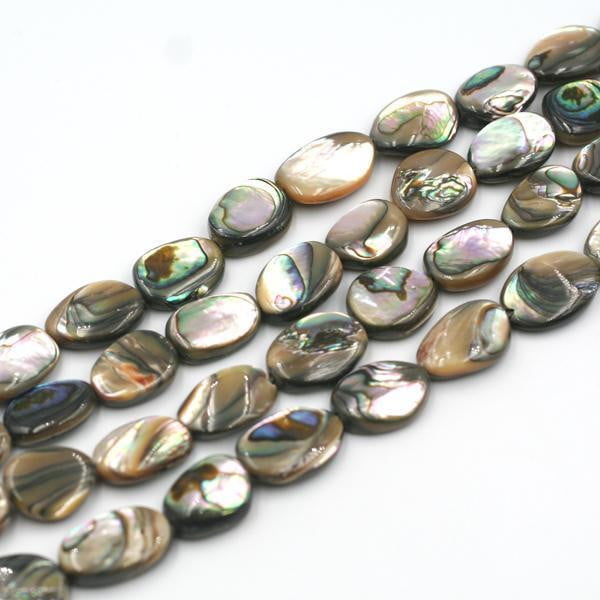 (abalone007) Abalone ovals - Scottsdale Bead Supply