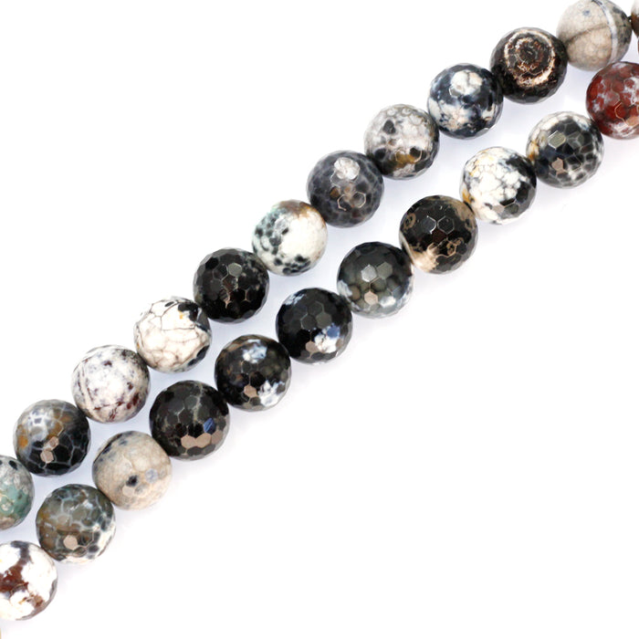 (agate096) 14mm Faceted Agate Beads