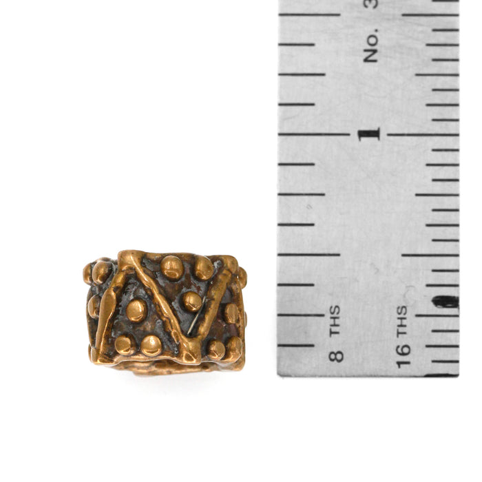 (bzbd130) 16mm Large Hole Bronze Bead