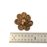 (bzbn005-N0138) Bronze Flower Button Clasp.