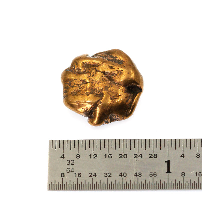 (bzbn006-N0140)  Bronze Textured Button Clasp