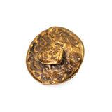 (bzbn009-N0158) Bronze textured button clasp.