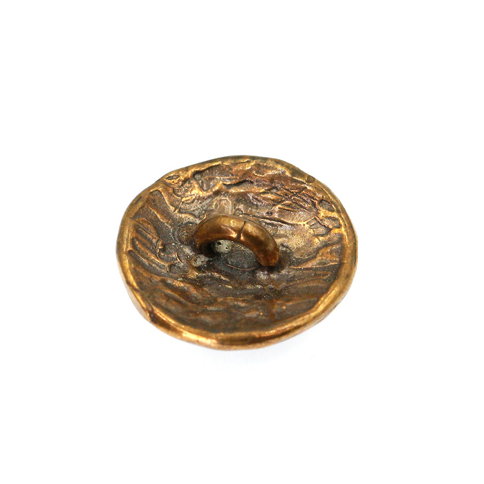 (bzbn009-N0158) Bronze textured button clasp.