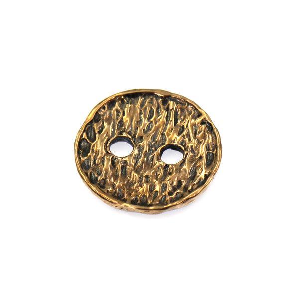 (bzbn021-N0155A) Bronze Textured Button Clasp.