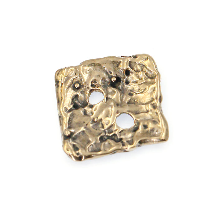 (bzbn022-N0155B) Bronze Square Button Clasp.