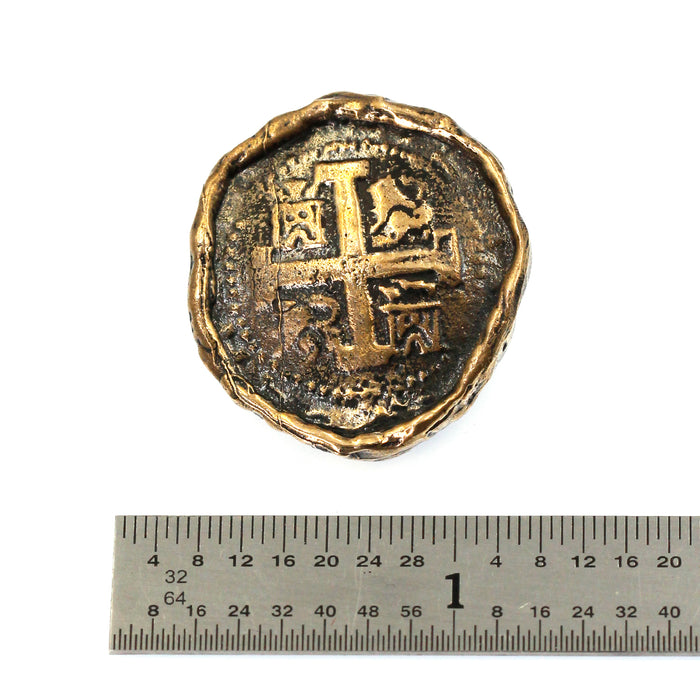 (bzbn024) Bronze Cross Button Clasp