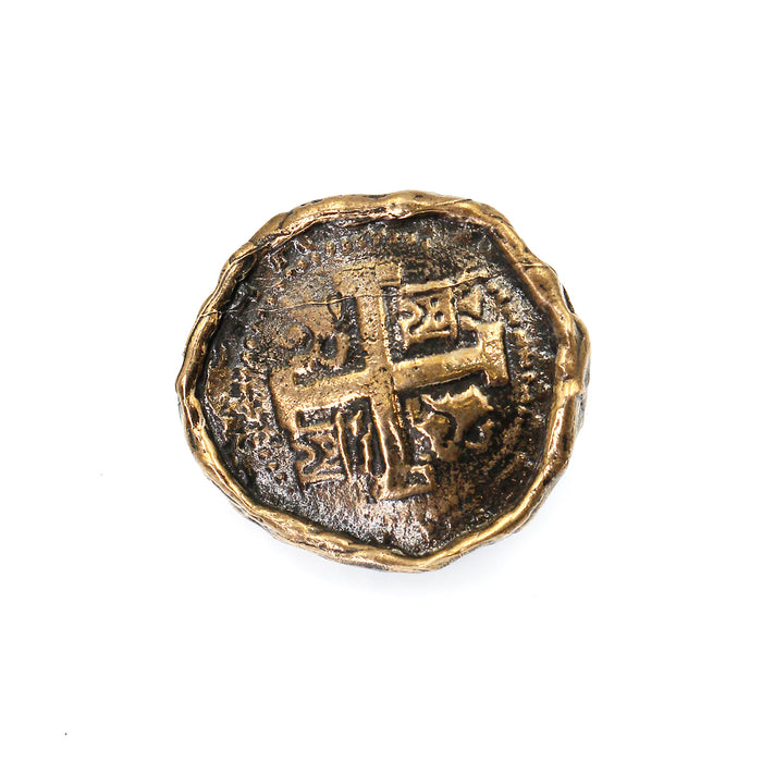 (bzbn024) Bronze Cross Button Clasp