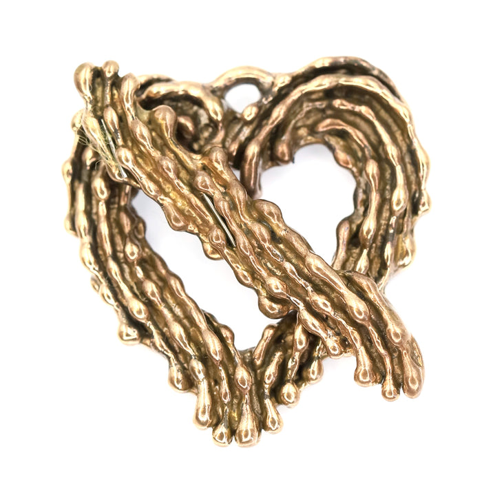 (bzct144-8723) Bronze Heart Toggle