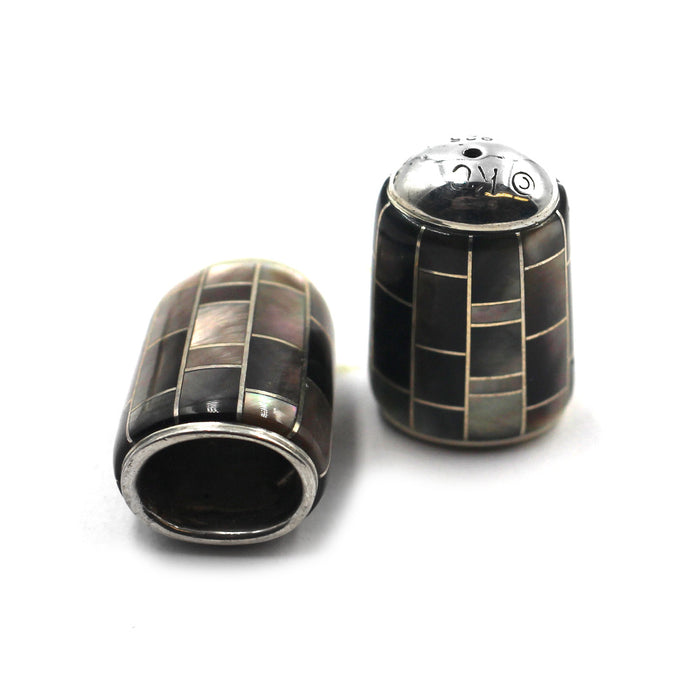 (IC034) Black Lip Shell Inlay Cones