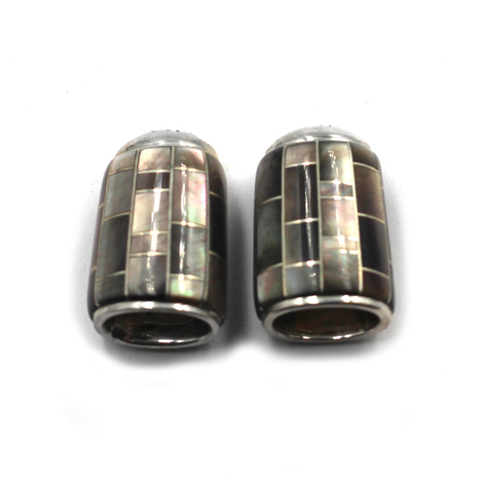 (IC034) Black Lip Shell Inlay Cones