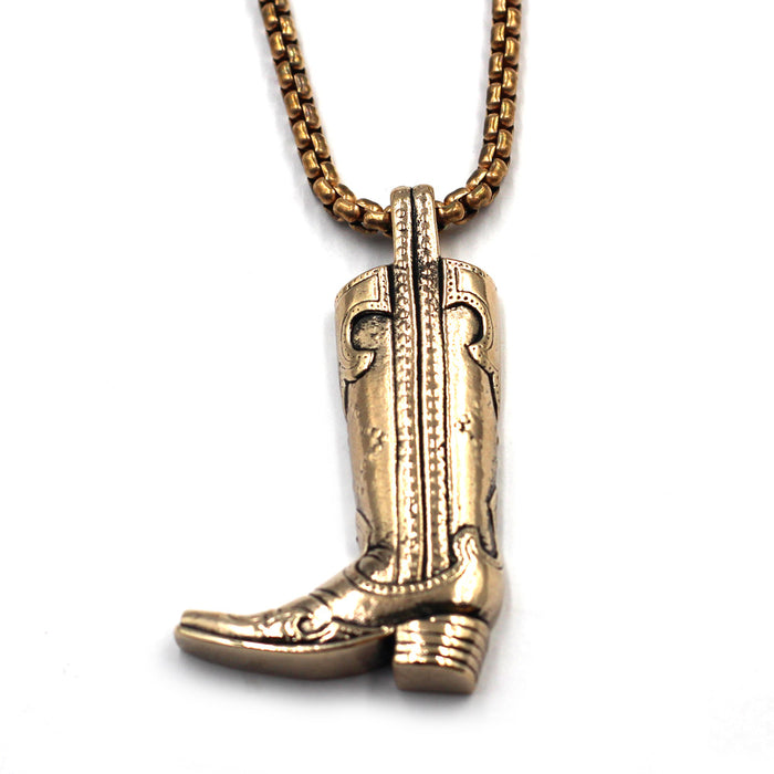 (bzp343-) Bronze Boot Pendant