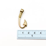 (bzp374-n0742) Bronze Fishing Hook Pendant
