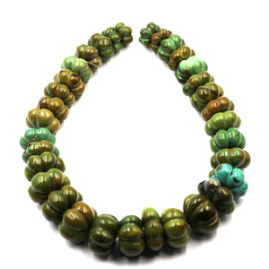 Large Carved Green Turquoise 
